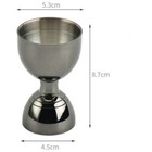 1oz 2oz Bell Jigger Stainless Steel Double Cocktail Jigger Measuring Cup  Black