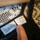 Styleworks Handmade Black Floral Embroidered Romper Sz 6