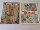 Lot 7 Vintage 70   s Macrame Pattern Books Holiday Plant Hanger Classics Magic Vg