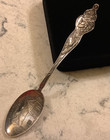 Antique Sterling Silver Native American Souvenir Spoon  Indian Chief In Profile