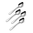 Oneida Flight Everyday Flatware Teaspoons 18 0 Stainless Set Of 4  Silver 