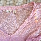 Athleta Women s Purple Pink Paisley V-neck Cap Sleeve Tie Top Beach Size S