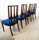 Mid Century Modern Dining Chairs Set 4 Broyhill Brasilia Back Blue Lenoir Chair
