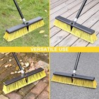 Heavy-duty 18 In  Stainless Steel Handle Indoor outdoor Push Broom