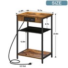 3-tier Nightstand W charging Station Usb Port  Small End Table For Small Space