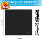 6 Pack Large Microfiber Eyeglass Cleaning Cloths 12x12 In Lens Screen Cleaner