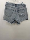 Pre-owned Agolde Blue Size 28 Distressed Denim Shorts