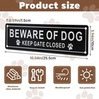 Beware Of Dog Sign Keep Gate Closed  2 Pack Rust Free Aluminum Dog On Premises S