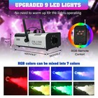 Tcfundy 2pcs Smoke Fog Machine With 9led Rgb Light Effect Party Stage Dj Fogger