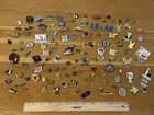 Vintage Lapel Pins Mixed Lot 100  Pcs Fraternal Sports Religious Travel Employee