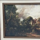 Vintage English Countryside Cottage Landscape Framed Wall Art Print  15 x12  