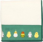 Hamamonyo Japanese Tenugui Tauru Hand Face Fluffy Towel Parakeet 9x9 Inches New