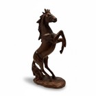 Vintage Rearing Stallion Horse Statue Figurine Faux Bronze Resin Western Art 12 