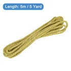 Twisted Cord Trim  5 Yard 6mm 3-ply Twine Braided Rope Thread String Gold