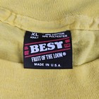 Vintage 90s Eye On The Ball Bowling T Shirt Xl Yellow Pin Up Graphic Usa Made