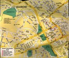 Map Of Nairobi  Kenya   Africa   Vintage Brochure
