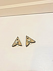 Western Saddle Collar Tips Silver Tone Cowboy Cowgirl Square Dancing Great Shape