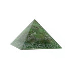 Orgonite Pyramid  prasiolight  Spiritual Orgone   Calcite   Prasiolite   Silver