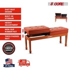 5 Core Duet Piano Bench 3 5 Inch Padded Cushioned Double Seater Wooden Stool