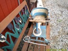 Vintage Taylor Tot Style Walker Stroller W Wooden Seat Metal Blue white