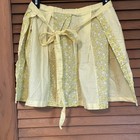 Vintage Apron Sunny Yellow Floral Handmade Vintage From Estate
