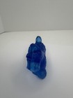 Vintage Kanawha Blue Glass Scottie Westie Terrier Dog Figurine