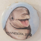 Vintage 1986 Minnesota Zoo Button Pinback Mn Happy Dolphin