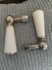 2 Vintage Old Antique Bathroom Sink Porcelain Hot   Cold  Faucet Handles
