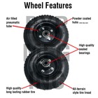 2pc - 8  Pneumatic Wheel W  Black Rim For Truck Dolly Wagon Training Wheel Tire