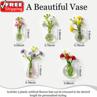 5 Pack Mini Vase Fridge Magnets  Tiny Glass Magnetic Plant Pots For Real Flowers