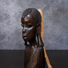 Vintage African Ebony Wood Hand Carved Bust Sculpture