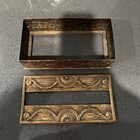 Vintage Mcm Brass Tissue Box Cover Hollywood Regency Floral Goldtone