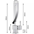Chrome Waterfall Bathroom Vessel Sink Faucet Single Hole Single Handle Mixer Tap