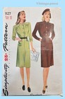 1940s Vintage Simplicity Sewing Pattern 1127 Misses Wwii Day Dress Size 34 Bust
