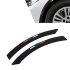 Car Wheel Arch Protectors  Silicone Auto Wheel Tire Eyebrow Strips  2 Pcs Black