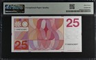 Netherlands Nederlandsche Bank 25 Gulden 1971 P 92b Unc Pmg 67 Epq 3rd Top Pop
