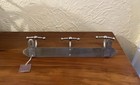 Vintage Anthropologie Silver Metal 3 Hook Bar Rack Never Used With Tag
