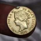 Philippines Spain 1868 Isabel Ii 14k Gold Jeton token H1354