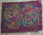 Latin American Original Kuna Mola Handmade Art Textile Birds Parrots Panama 