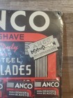 Vintage Anco Razor Blade Store Display Card Rare 20 Count 12 5  X 9  