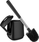 Toilet Brush And Holder Self Closing Lid Toilet Bowl Brushes Holder  Long Handle