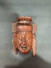 Vintage Chinese Hand-carved Wooden Mask Carved From Rosewood From China