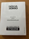 Nokia 3360 Cell Phone User Guide Manual Instruction 2001 Vintage Still Sealed