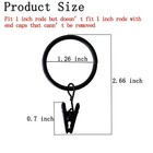 16 Pack Curtain Rings With Clips  Window Clip Rings Black Curtain Hooks Hange   