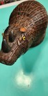 Vintage Chinese Shanghai Woven Bamboo Wicker Rhino Hippo Secret T  P  Hide-a-way