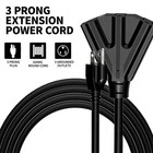 6 10 15 25 50ft 16 3 Sjtw Black Extension Cord With 3 Electrical Power Outlet