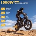 Tamobyke S20 1500w Electric Bike For Adults 30mph 48v 15 6ah 20  Fat Tire Ebike