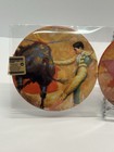 Set 6 Matador Torero Bull Fight Vintage Illustrated Art Barware Drink Coasters
