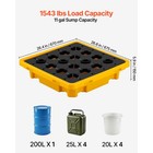 Uimoso Spill Containment Pallet For 1 Drum  1543 Lbs Capacity  Durable Hdpe