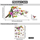 Peacoblue Hummingbird And Flower Wall Stickers Decals Decor 2 Sheets Removabl   